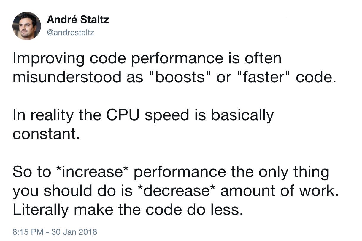 Staltz tweet performance